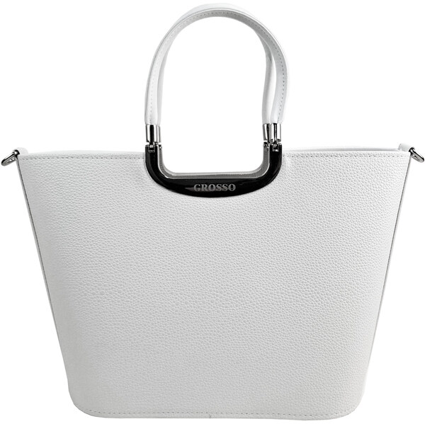 GROSSO Bielá elegantná kabelka do ruky S7 s bublinkovou štruktúrou 66949200
