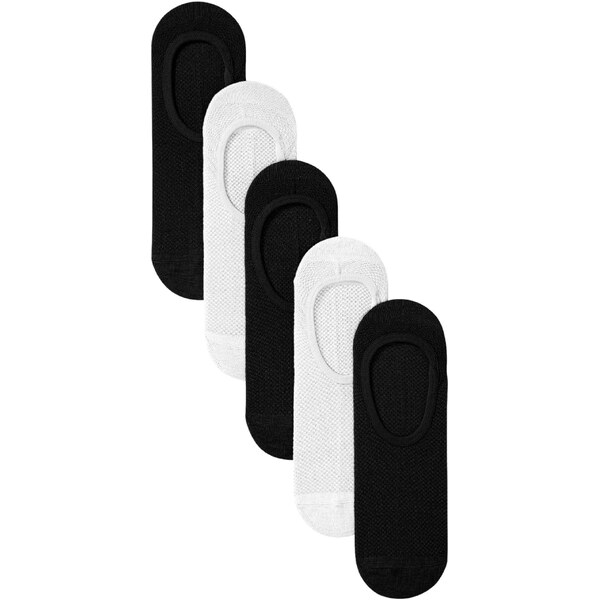 bonprix Ponožky ťapky (5 ks) z polyesteru, farba biela 44796739