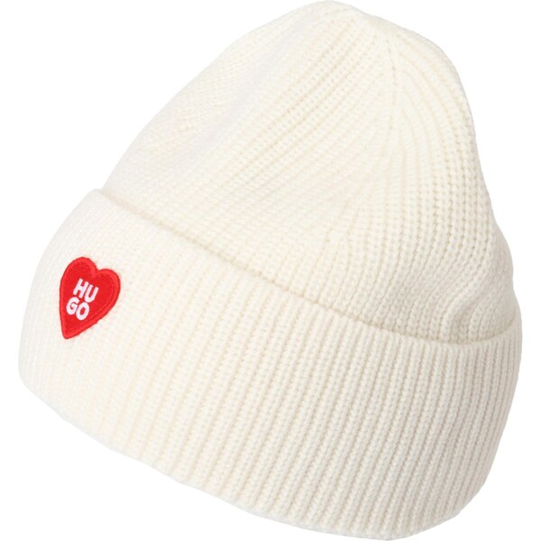 HUGO Čiapky Sentialy červená / biela / biela ako vlna 66952243