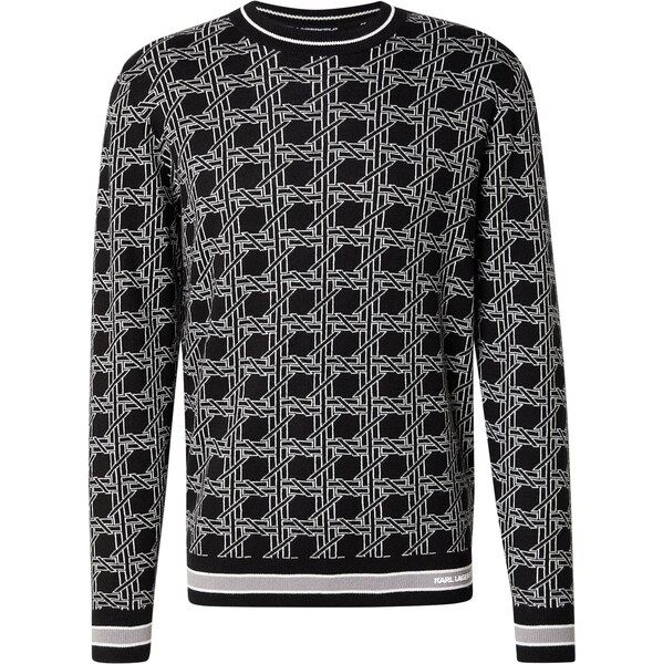 Karl Lagerfeld Sveter sivá / čierna / biela 66952279
