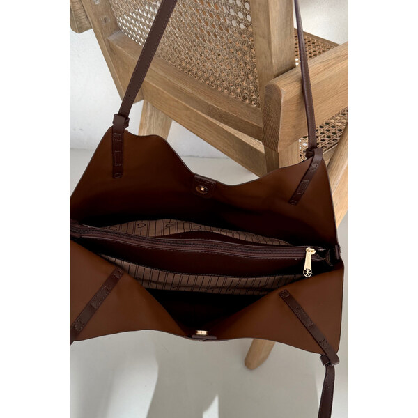 Boto Taška Skopper z eko semiše čokoládová Sorvelle 66957041