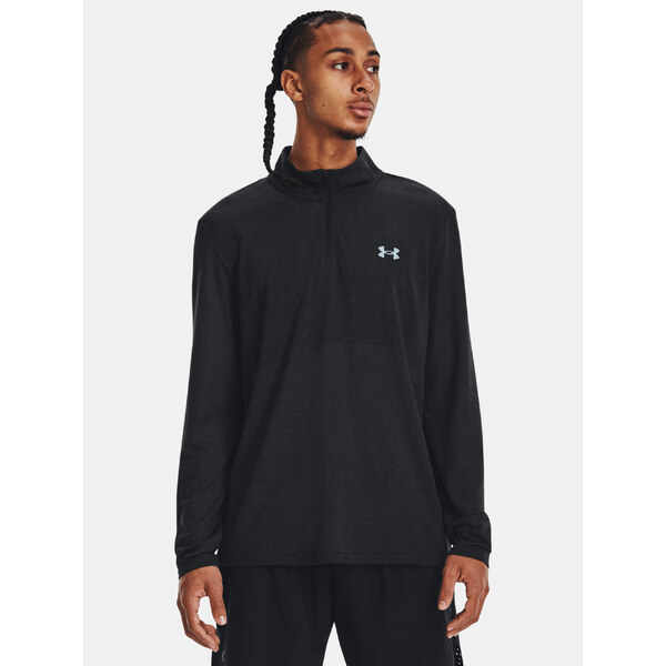 Čierne športové tričko Under Armour UA SEAMLESS STRIDE 1/4 ZIP 50507665