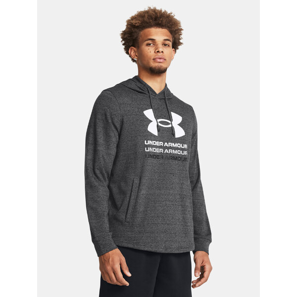 Tmavosivá športová mikina Under Armour UA Rival Terry Graphic Hood 52515913