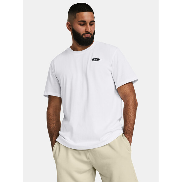 Mens T-shirt Under Armour UA HW LC PATCH SS-WHT - Mens 64788975