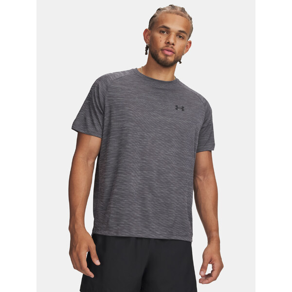 Šedé pánske športové tričko Under Armour UA Tech Textured SS 65203056