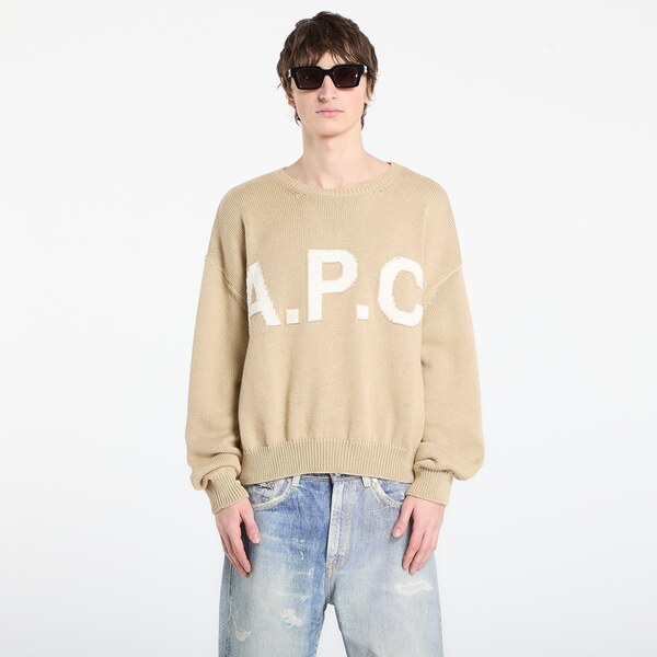 Sveter A.P.C. Logo Jumper UNISEX Beige L 66964740
