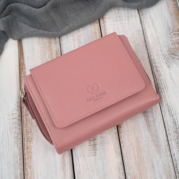 Paolo Peruzzi Dámska kožená peňaženka s RFID | ružová SL-07-PI 66964997