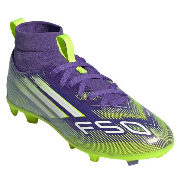 Detské kopačky F50 Club TF Mid Jr JI0039 Purple with Green - Adidas 66965300