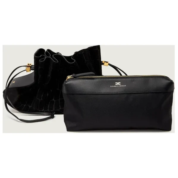 Elisabetta Franchi Vak na chrbát + príručná taštička | semiš 66963860