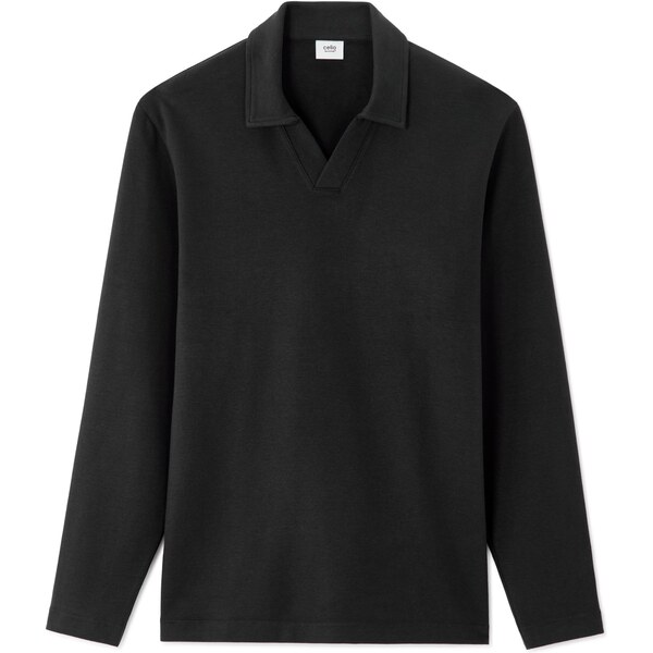 Čierne pánske tričko s dlhým rukávom Celio Medort 66971532