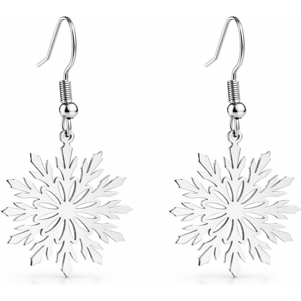 Troli Krásne visiace náušnice z ocele Snehové vločky 66972680