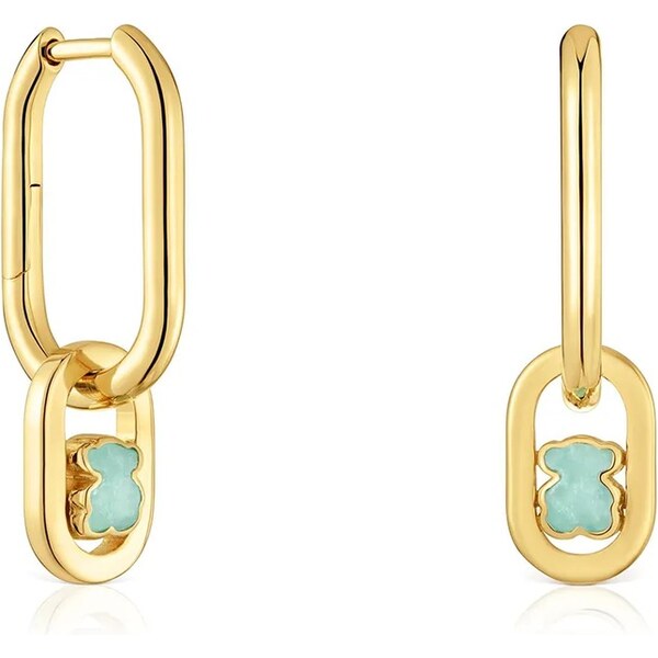 Pozlátené strieborné náušnice Tous 66972785