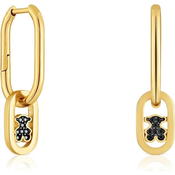 Pozlátené strieborné náušnice Tous 66972775