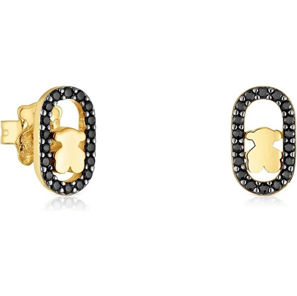 Pozlátené strieborné náušnice Tous 66972773