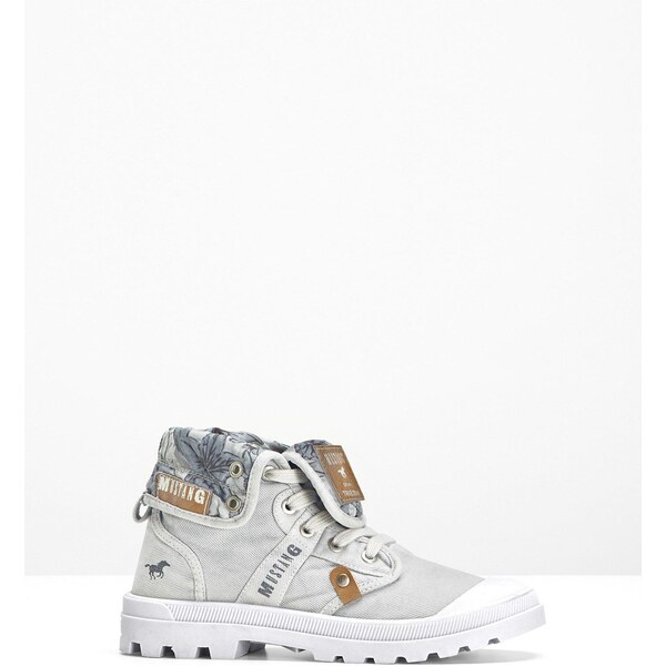 bonprix Tenisky high top od Mustang, bavlnené plátno, farba šedá 66973796