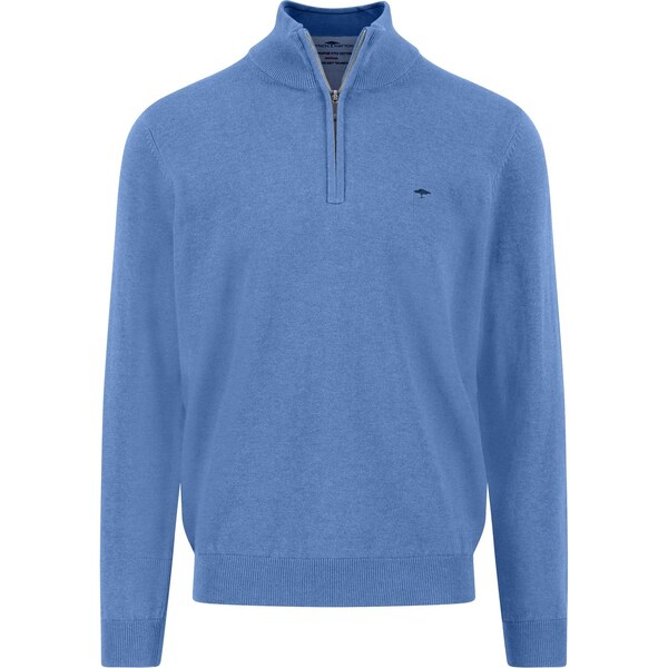 Pánsky modrý bavlnený troyer pulóver FYNCH-HATTON 66974418