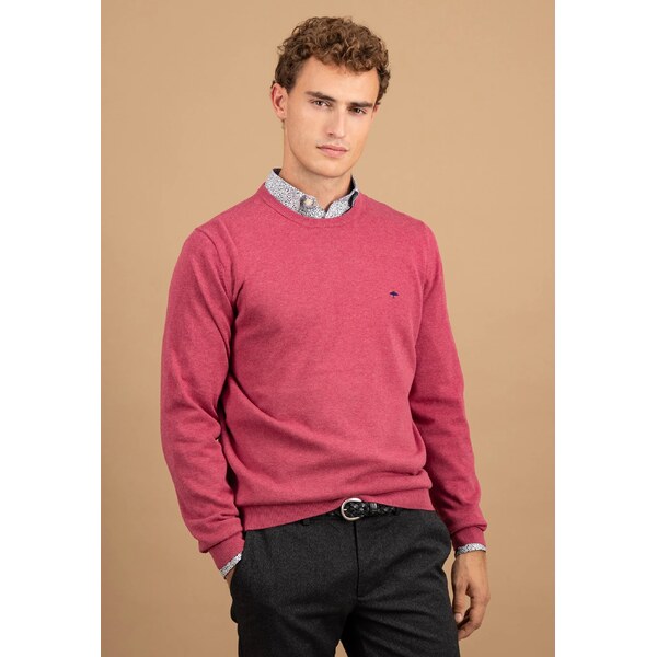 Pánsky bavlnený 3 Ply Cotton bordový pulóver FYNCH-HATTON 66974417