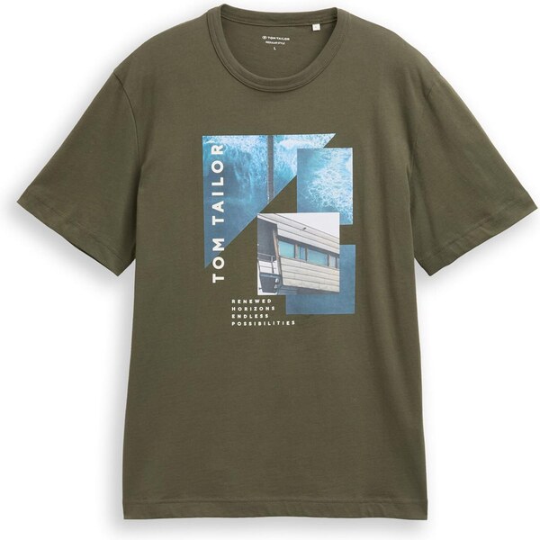 TOM TAILOR Tričko modrá / námornícka modrá / olivová / biela 66976635