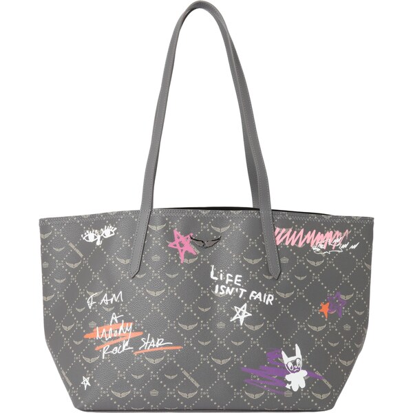 Zadig & Voltaire Shopper tmavosivá / oranžová / ružová / biela 66976870