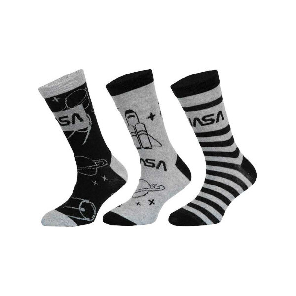 Trenýrkárna 3PACK detské ponožky NASA viacfarebné (39269/grey) 23/26 66980124