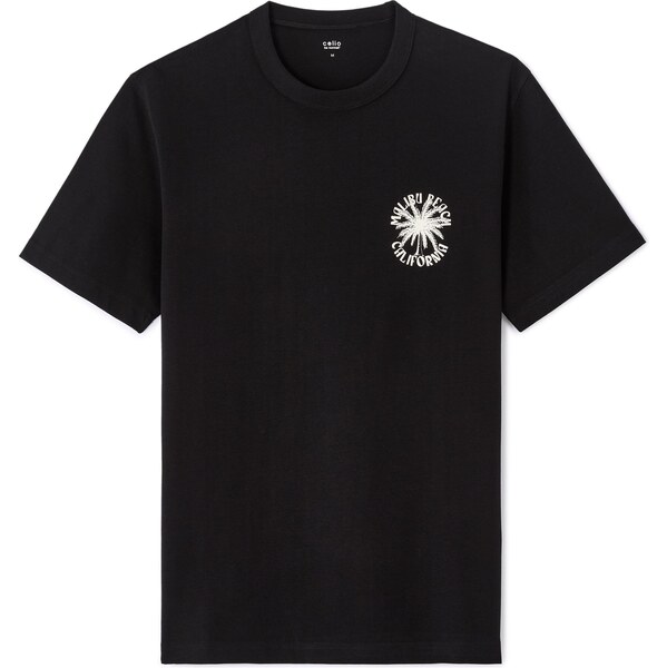 Celio Čierne unisex tričko s krátkym rukávom 66980348