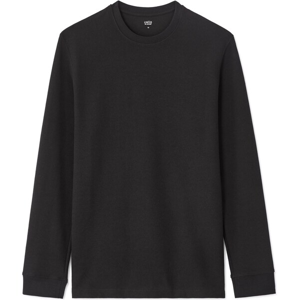 Čierne tričko s dlhým rukávom Celio 66980442