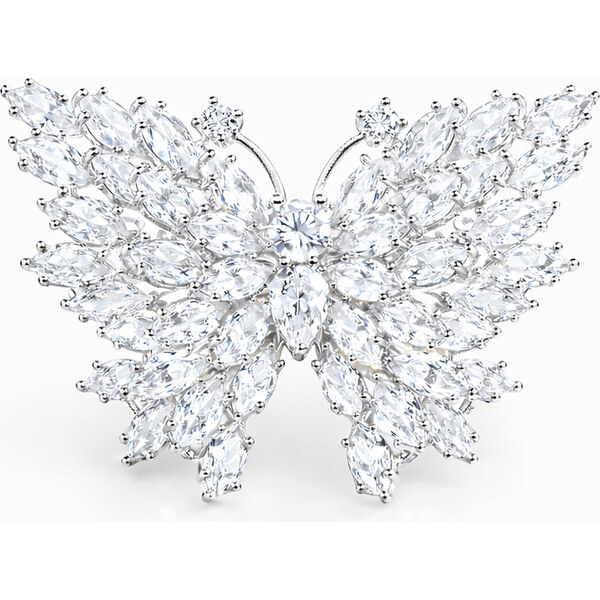 Troli Blyštivá brošňa Motýľ Silver 66581970