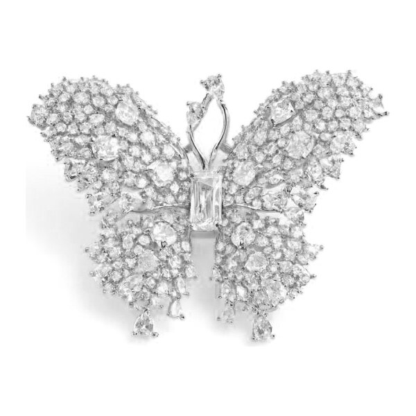 Troli Oslnivá brošňa v tvare motýľa Silver 66590194