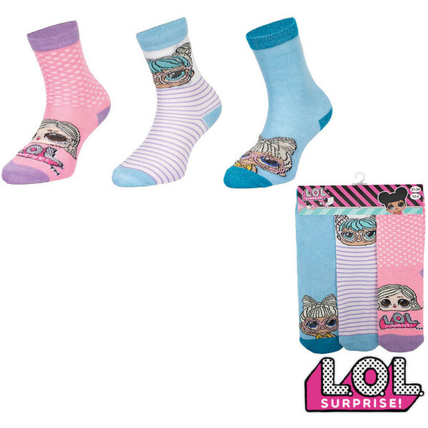 Trenýrkárna 3PACK detské ponožky LOL viacfarebné (38766/blue) 27/30 66981777