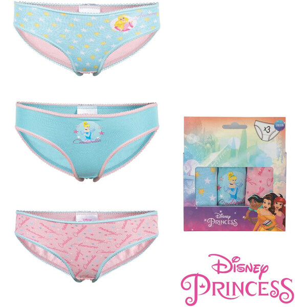 Trenýrkárna 3PACK dievčenské nohavičky Disney Princess viacfarebné 66981780