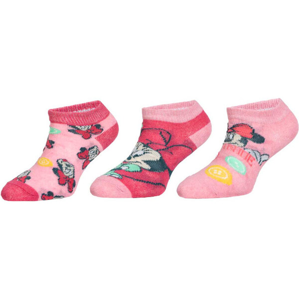 Trenýrkárna 3PACK detské ponožky Minnie viacfarebné (38614/pink) 31/34 66981795