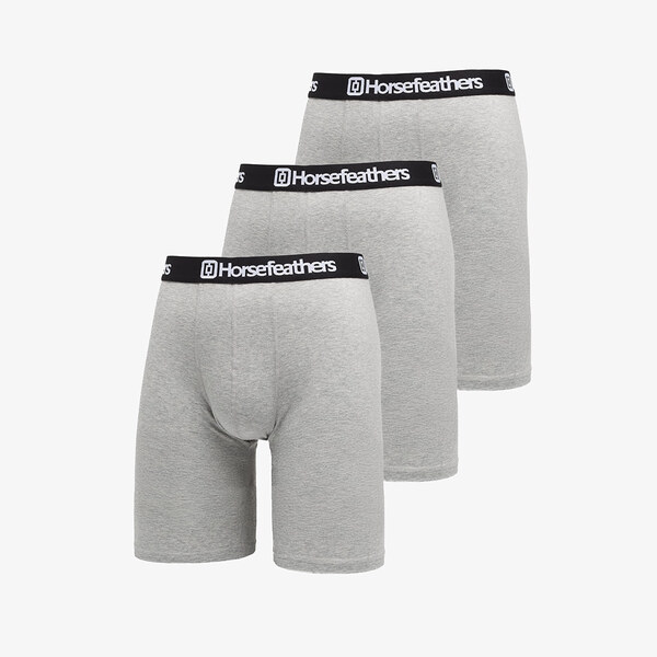 Boxerky Horsefeathers Dynasty Long 3-Pack Boxer Shorts Heather Gray M 52696432
