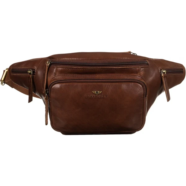 Pánska kožená ľadvinka hnedá - Peterson Nikandr hnedá 66982426