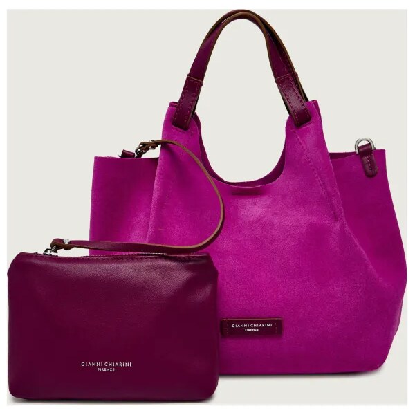 GIANNI CHIARINI Kabelka na rameno + príručná taštička DUA | semiš 66981384