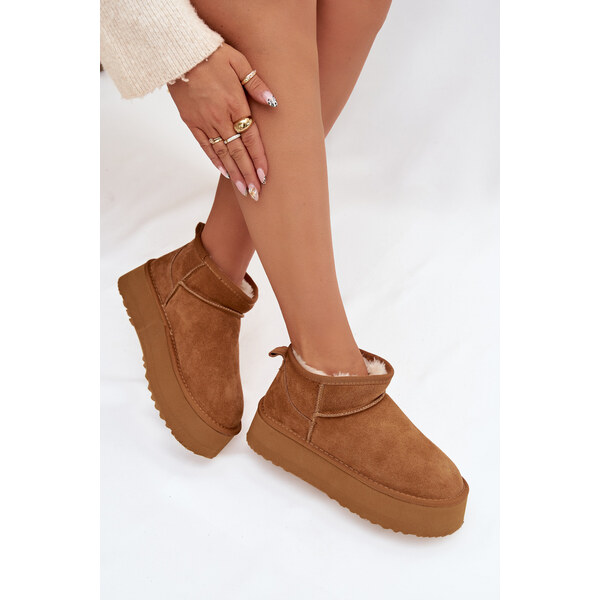 Boto Dámske snehule z prírodného semišu 66984260