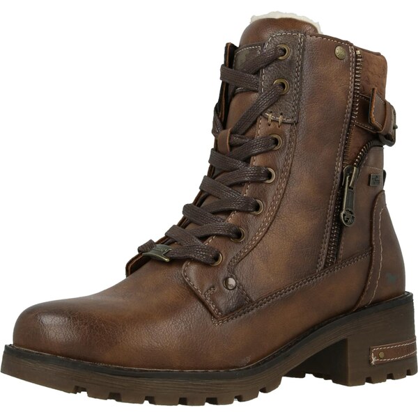 MUSTANG Šnurovacie členkové čižmy Haukea hnedá 66985661