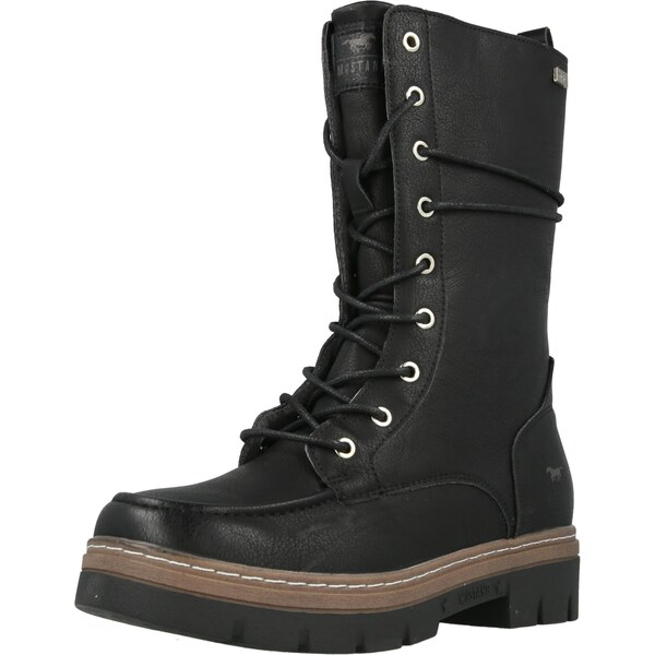 MUSTANG Šnurovacie členkové čižmy čierna 66985663