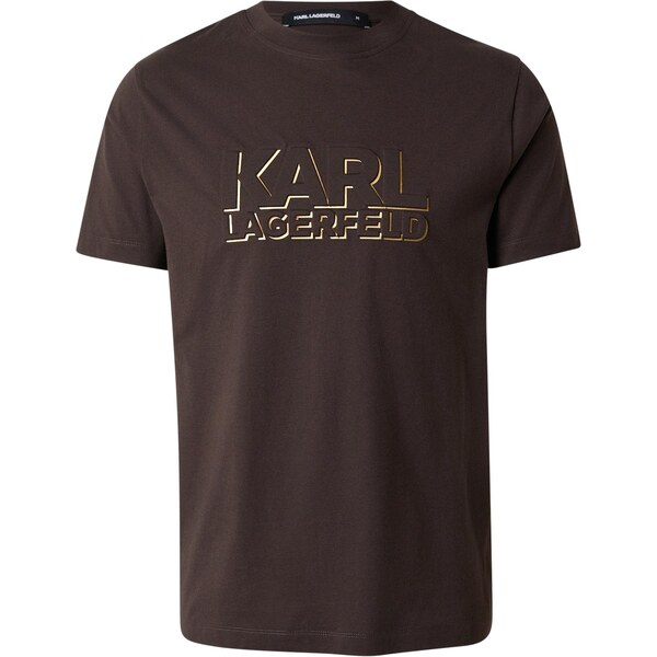 Karl Lagerfeld Tričko slonová kosť / tmavohnedá 66985817