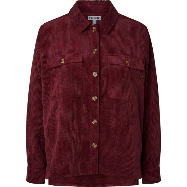 PIECES Blúzka PCEFFI vínovo červená 66985847