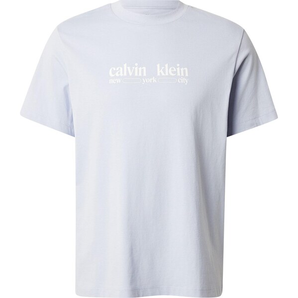Calvin Klein Jeans Tričko NYC pastelovo fialová / biela 66985861