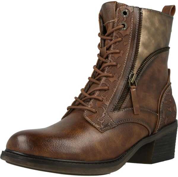 MUSTANG Šnurovacie členkové čižmy koňaková / zlatá 66985927