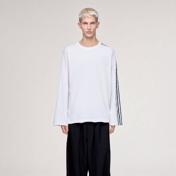 Adidas TRIČKO Y-3 RAW EDGE 3 STRIPES LONG SLEEVE TEE 66898371