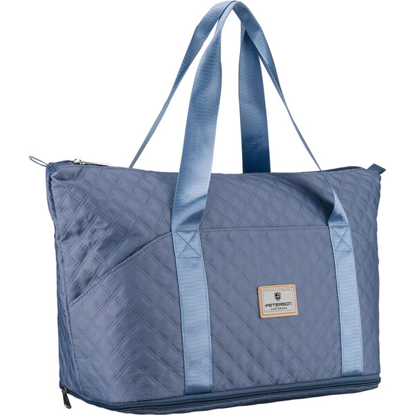 Treningowa torba wykonana z poliestru w niebieskim kolorze, wyposażona 66985304