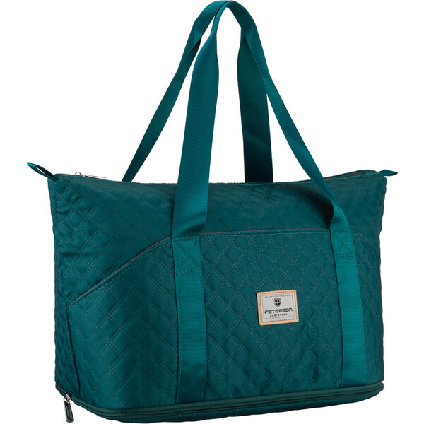 Treningowa torba wykonana z poliestru w zielonym kolorze, zawieszona 66985303