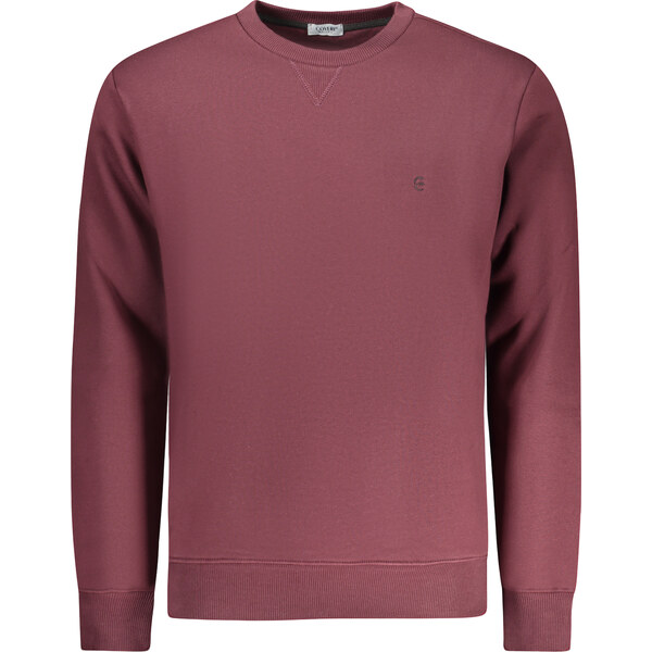 COVERI MOVING Pánska červená mikina bez zipsu 66995798