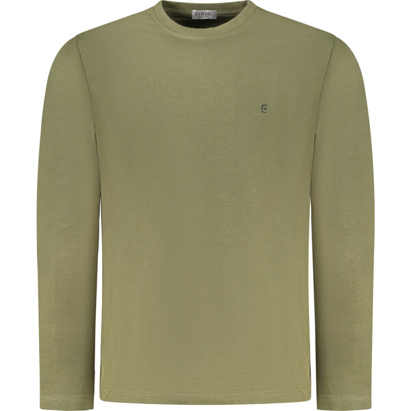 COVERI MOVING Pánske tričko s dlhým rukávom, zelené 66995754