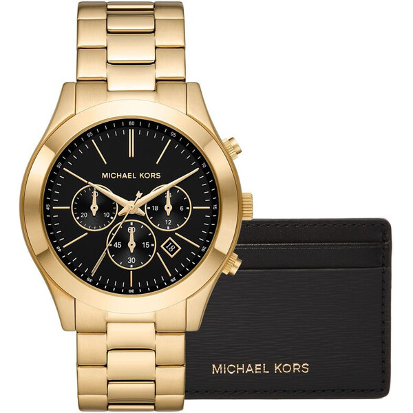 Pánske hodinky + puzdro na kartu MICHAEL KORS MK1076SET + BOX 66993105