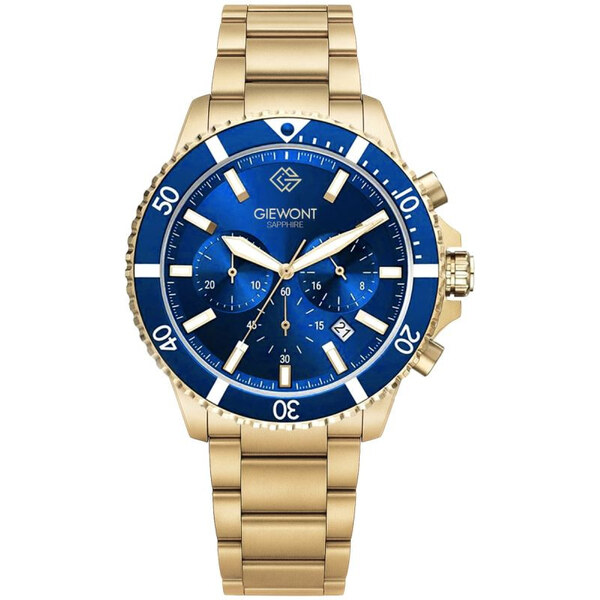 Pánsky chronograf Giewont Sapphire Gold Blue GW3970-B6 66993148