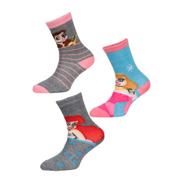 Trenýrkárna 3PACK detské ponožky Disney Princess viacfarebné (38291 66991869