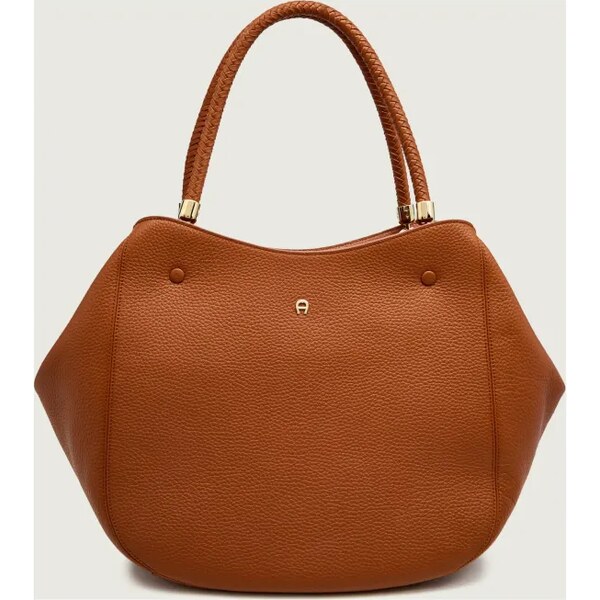 Aigner Kožená shopper kabelka CARRÉ SOFT 66990686